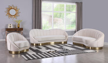 Load image into Gallery viewer, Shelly Cream Velvet Sofa