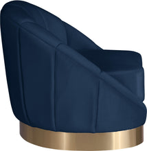 Load image into Gallery viewer, Shelly Navy Velvet Chair