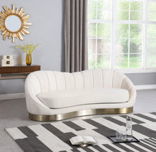 Load image into Gallery viewer, Shelly Cream Velvet Sofa