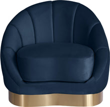 Load image into Gallery viewer, Shelly Navy Velvet Chair
