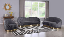 Load image into Gallery viewer, Shelly Grey Velvet Chair