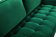 Load image into Gallery viewer, Emily Green Velvet Loveseat