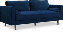 Load image into Gallery viewer, Emily Navy Velvet Sofa