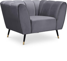 Load image into Gallery viewer, Beaumont Grey Velvet Chair