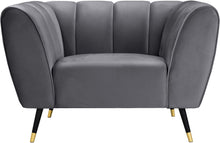 Load image into Gallery viewer, Beaumont Grey Velvet Chair