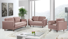Load image into Gallery viewer, Emily Pink Velvet Loveseat