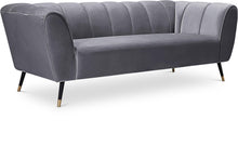 Load image into Gallery viewer, Beaumont Grey Velvet Sofa