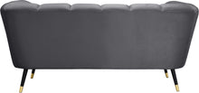 Load image into Gallery viewer, Beaumont Grey Velvet Loveseat