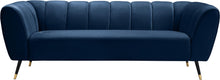 Load image into Gallery viewer, Beaumont Navy Velvet Sofa