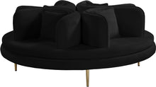 Load image into Gallery viewer, Circlet Black Velvet Round Sofa Settee