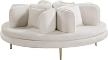 Load image into Gallery viewer, Circlet Cream Velvet Round Sofa Settee