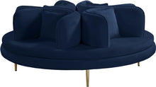 Load image into Gallery viewer, Circlet Navy Velvet Round Sofa Settee