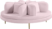 Load image into Gallery viewer, Circlet PInk Velvet Round Sofa Settee