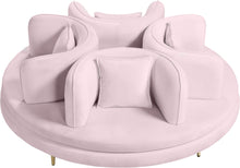 Load image into Gallery viewer, Circlet PInk Velvet Round Sofa Settee