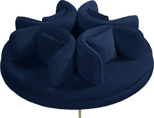 Load image into Gallery viewer, Circlet Navy Velvet Round Sofa Settee