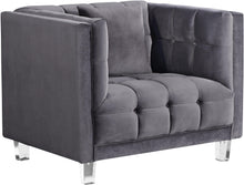 Load image into Gallery viewer, Mariel Grey Velvet Chair