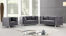 Load image into Gallery viewer, Mariel Grey Velvet Sofa