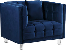 Load image into Gallery viewer, Mariel Navy Velvet Chair