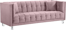 Load image into Gallery viewer, Mariel Pink Velvet Sofa