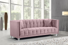 Load image into Gallery viewer, Mariel Pink Velvet Sofa