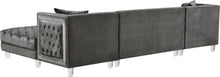 Load image into Gallery viewer, Moda Grey Velvet 3pc. Sectional