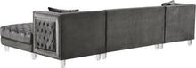Load image into Gallery viewer, Moda Grey Velvet 3pc. Sectional
