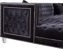Load image into Gallery viewer, Moda Black Velvet 3pc. Sectional