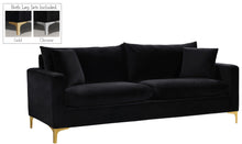 Load image into Gallery viewer, Naomi Black Velvet Sofa