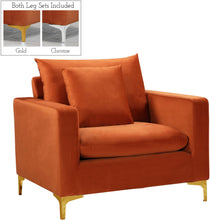 Load image into Gallery viewer, Naomi Cognac Velvet Chair