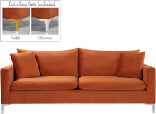 Load image into Gallery viewer, Naomi Cognac Velvet Sofa