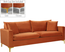 Load image into Gallery viewer, Naomi Cognac Velvet Sofa