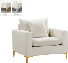 Load image into Gallery viewer, Naomi Cream Velvet Chair