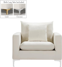 Load image into Gallery viewer, Naomi Cream Velvet Chair