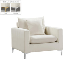 Load image into Gallery viewer, Naomi Cream Velvet Chair