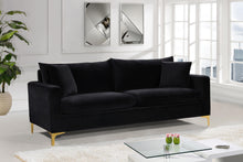 Load image into Gallery viewer, Naomi Black Velvet Sofa