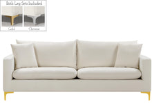 Load image into Gallery viewer, Naomi Cream Velvet Sofa