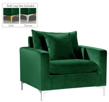 Load image into Gallery viewer, Naomi Green Velvet Chair