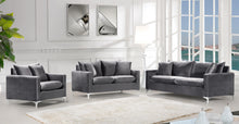Load image into Gallery viewer, Naomi Grey Velvet Chair