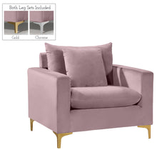 Load image into Gallery viewer, Naomi Pink Velvet Chair