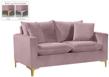 Load image into Gallery viewer, Naomi Pink Velvet Loveseat