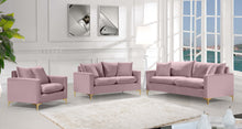 Load image into Gallery viewer, Naomi Pink Velvet Loveseat