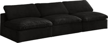 Load image into Gallery viewer, Cozy Black Velvet Cloud Modular Armless Sofa