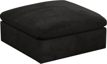 Load image into Gallery viewer, Cozy Black Velvet Ottoman