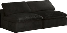 Load image into Gallery viewer, Cozy Black Velvet Cloud Modular Armless Sofa