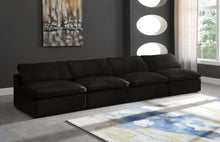 Load image into Gallery viewer, Cozy Black Velvet Cloud Modular Armless Sofa