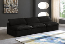 Load image into Gallery viewer, Cozy Black Velvet Cloud Modular Armless Sofa