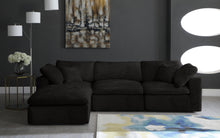 Load image into Gallery viewer, Cozy Black Velvet Cloud Modular Sectional