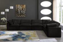 Load image into Gallery viewer, Cozy Black Velvet Cloud Modular Sectional