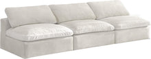 Load image into Gallery viewer, Cozy Cream Velvet Cloud Modular Armless Sofa