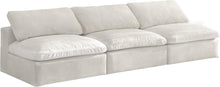 Load image into Gallery viewer, Cozy Cream Velvet Cloud Modular Armless Sofa